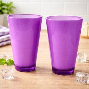 Acrylic Purple Tall Melamine Drink Glass
